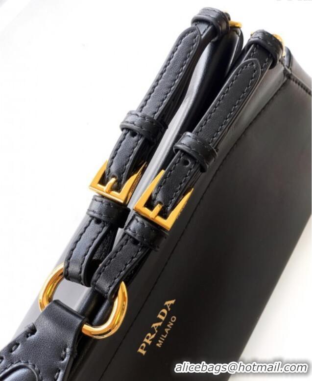 Traditional Specials Prada Enchaine medium leather bag 1BC262 Black 2025