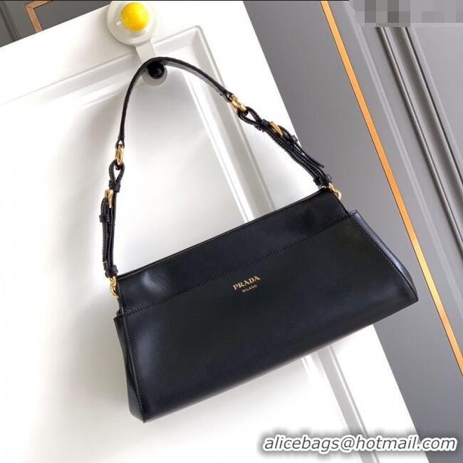 Traditional Specials Prada Enchaine medium leather bag 1BC262 Black 2025