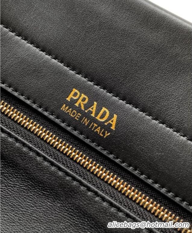 Traditional Specials Prada Enchaine medium leather bag 1BC262 Black 2025