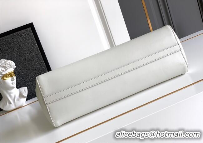 Best Quality Prada Enchaine medium leather bag 1BC262 White 2025