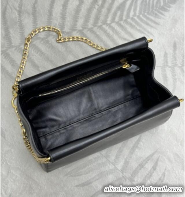 Famous Brand Prada Enchaine mini suede bag 1BC263 Black 2025