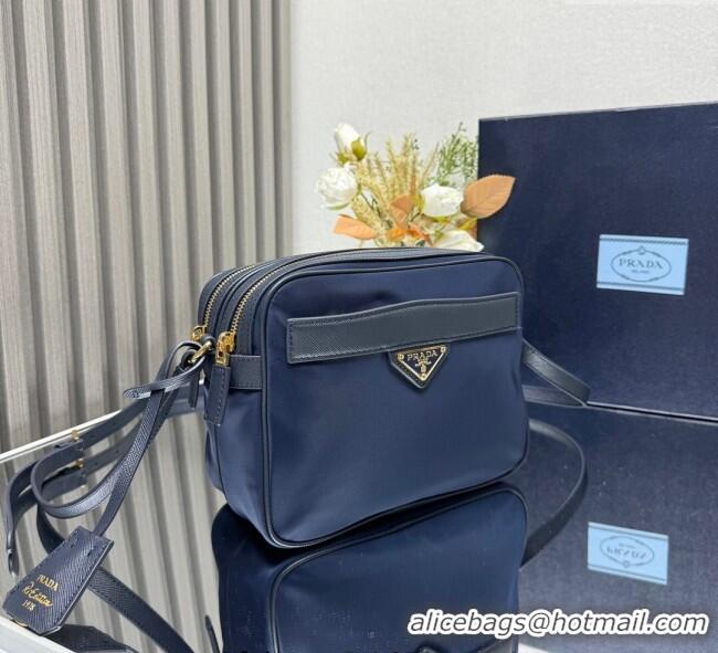 Buy Cheapest Prada Nylon Crossbody Bag 1BH218 Blue 2025
