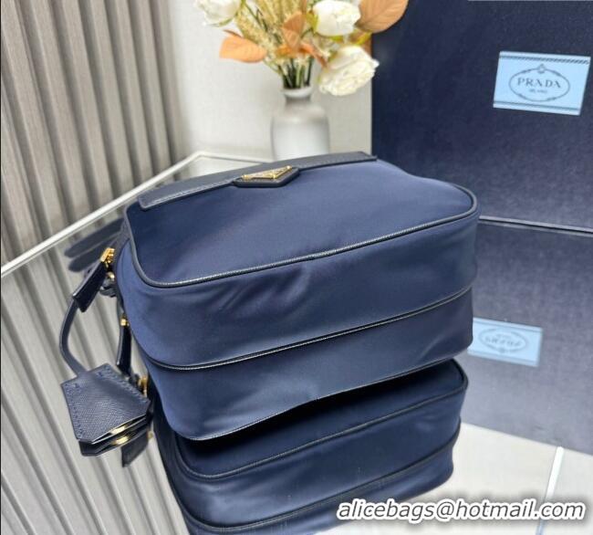 Buy Cheapest Prada Nylon Crossbody Bag 1BH218 Blue 2025