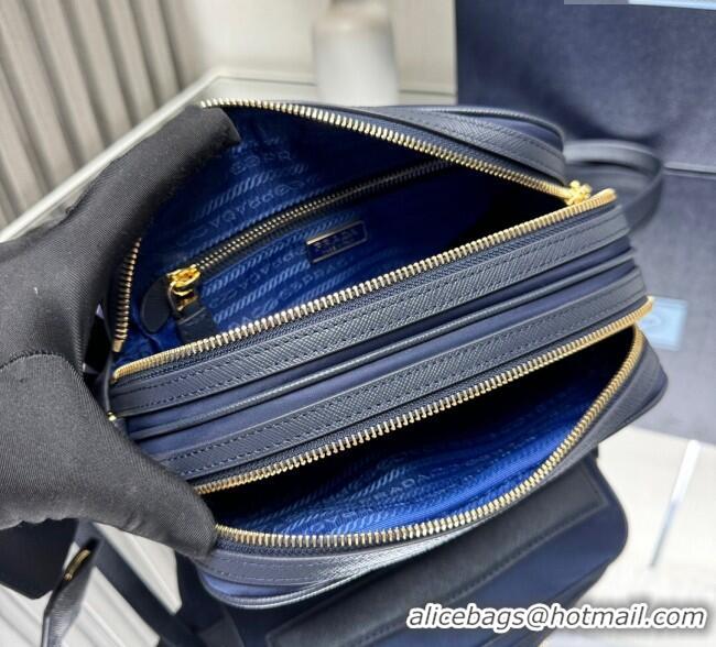 Buy Cheapest Prada Nylon Crossbody Bag 1BH218 Blue 2025