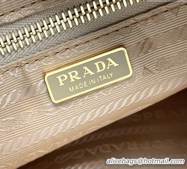 Luxury Discount Prada Nylon Crossbody Bag 1BH218 Beige 2025