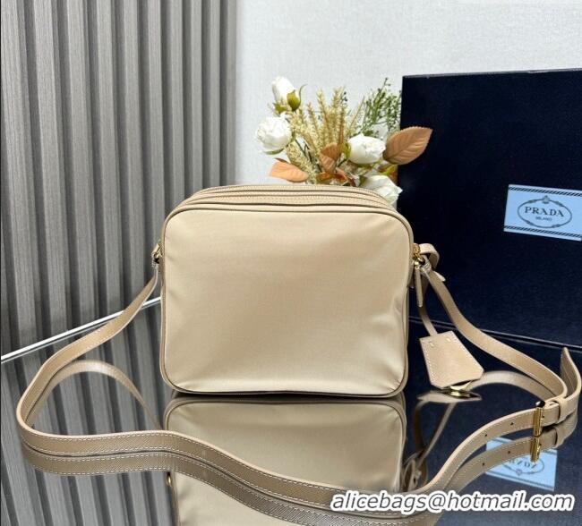 Luxury Discount Prada Nylon Crossbody Bag 1BH218 Beige 2025