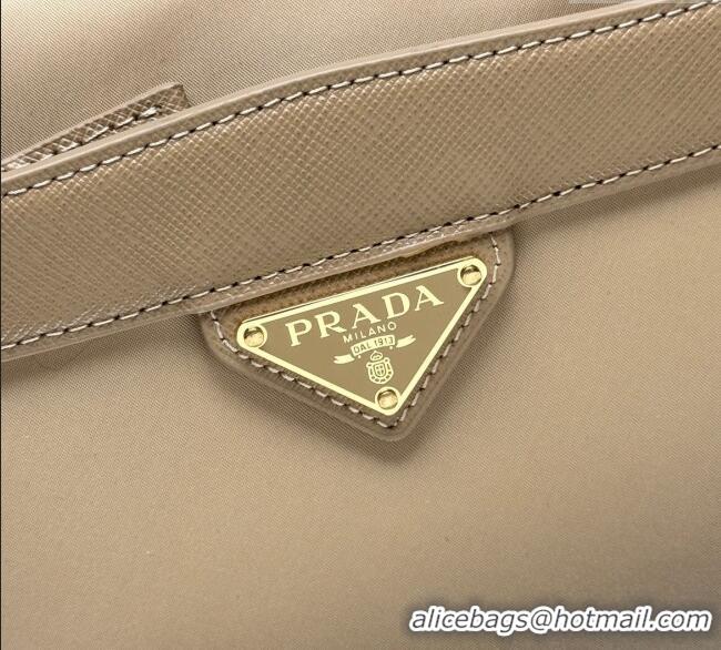 Luxury Discount Prada Nylon Crossbody Bag 1BH218 Beige 2025
