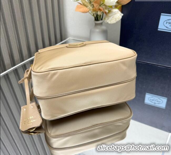 Luxury Discount Prada Nylon Crossbody Bag 1BH218 Beige 2025