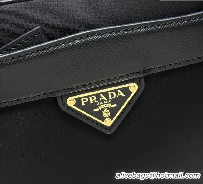 Famous Brand Prada Nylon Crossbody Bag 1BH218 Black 2025