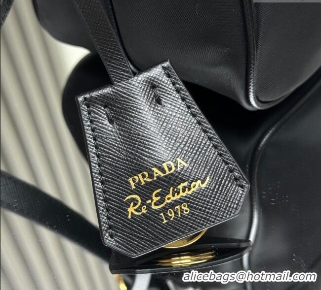 Famous Brand Prada Nylon Crossbody Bag 1BH218 Black 2025
