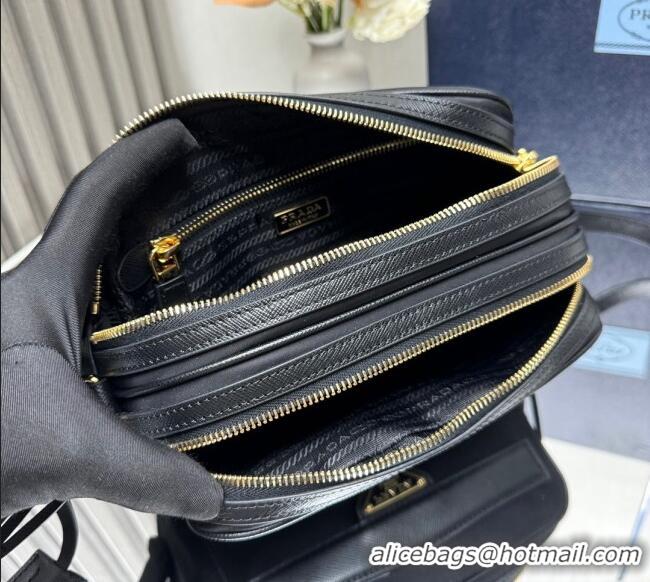 Famous Brand Prada Nylon Crossbody Bag 1BH218 Black 2025