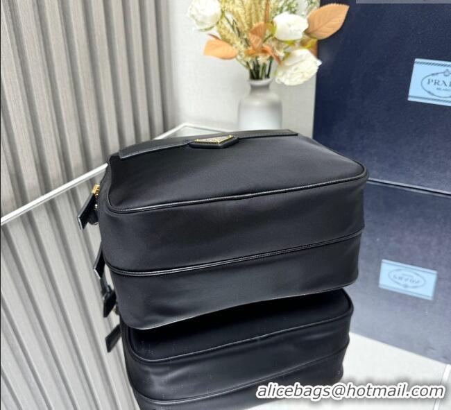 Famous Brand Prada Nylon Crossbody Bag 1BH218 Black 2025
