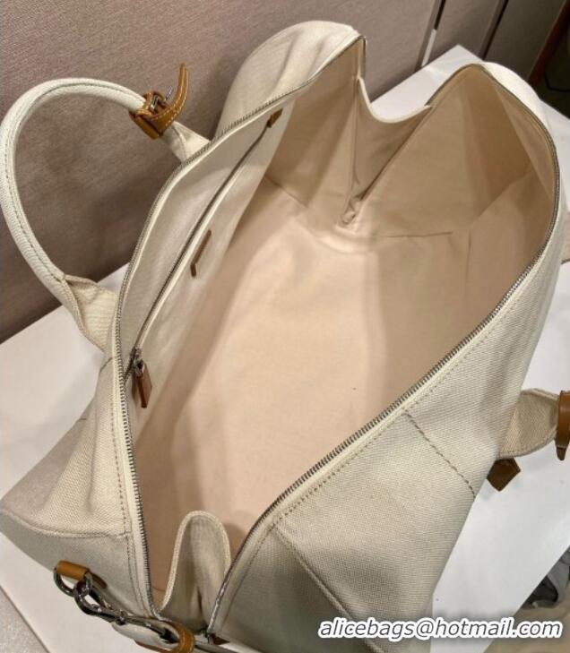 Trendy Design Prada Mens Canvas duffle bag 2VC051 White 2025