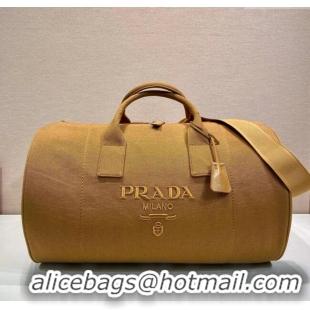 Famous Brand Prada Mens Canvas duffle bag 2VC051 Tabacco Brown 2025