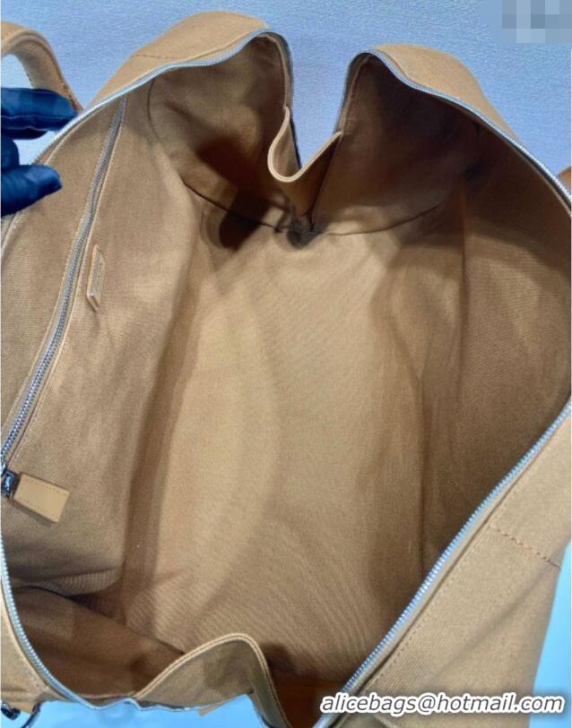 Famous Brand Prada Mens Canvas duffle bag 2VC051 Tabacco Brown 2025