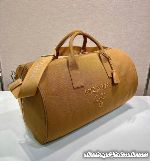 Famous Brand Prada Mens Canvas duffle bag 2VC051 Tabacco Brown 2025