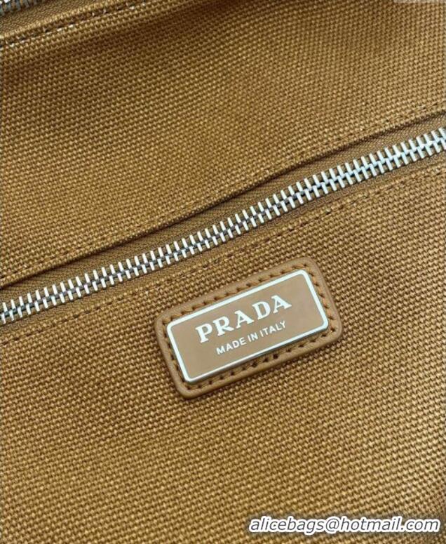 Famous Brand Prada Mens Canvas duffle bag 2VC051 Tabacco Brown 2025