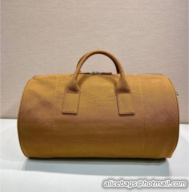 Famous Brand Prada Mens Canvas duffle bag 2VC051 Tabacco Brown 2025