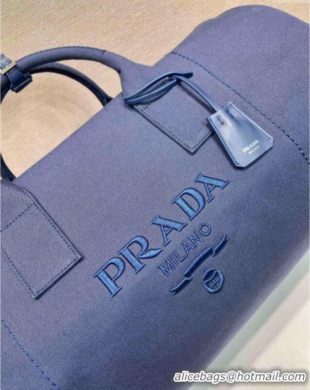 Luxury Discount Prada Mens Canvas duffle bag 2VC051 Blue 2025