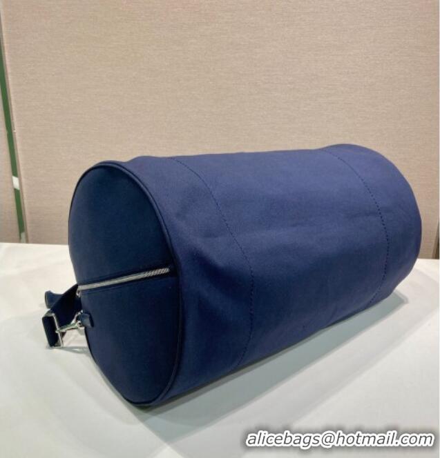 Luxury Discount Prada Mens Canvas duffle bag 2VC051 Blue 2025
