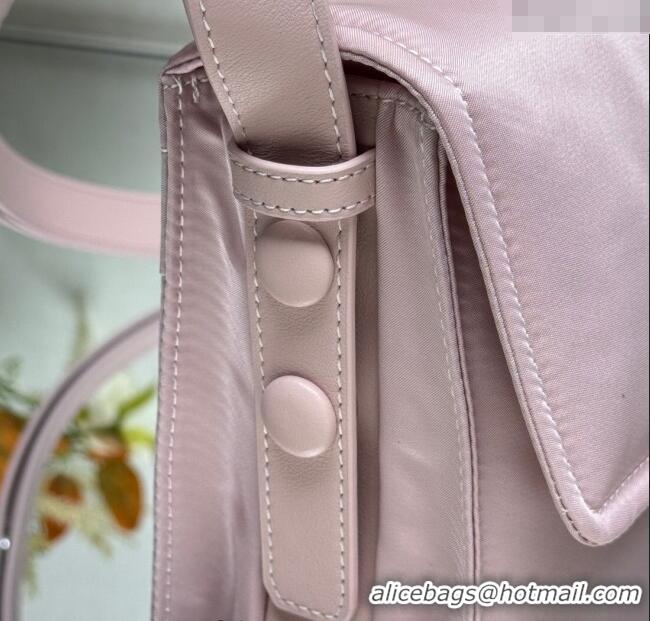 Luxury Cheap Prada Traveller small padded Re-Nylon shoulder bag 1BD313 Pink 2025