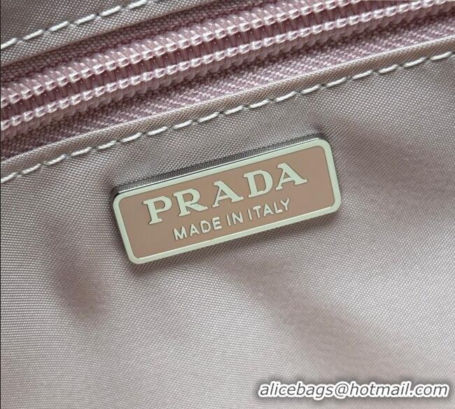 Luxury Cheap Prada Traveller small padded Re-Nylon shoulder bag 1BD313 Pink 2025