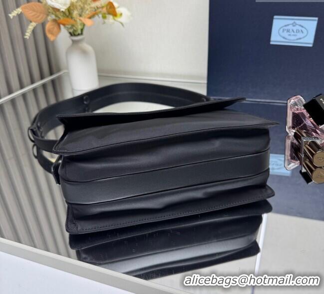Grade Quality Prada Traveller small padded Re-Nylon shoulder bag 1BD313 Black 2025