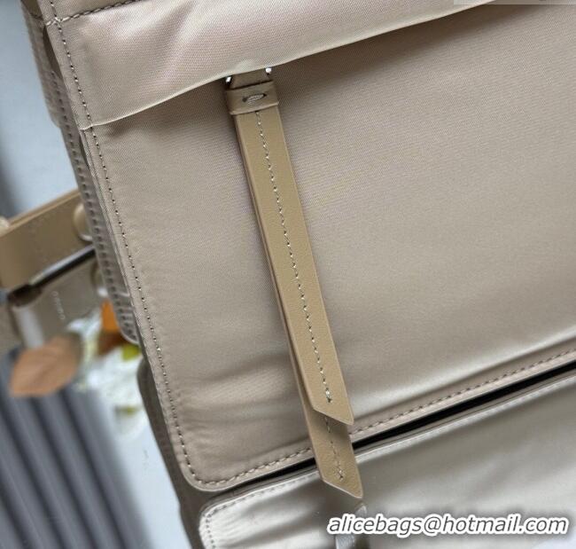 Good Looking Prada Traveller small padded Re-Nylon shoulder bag 1BD313 Beige 2025