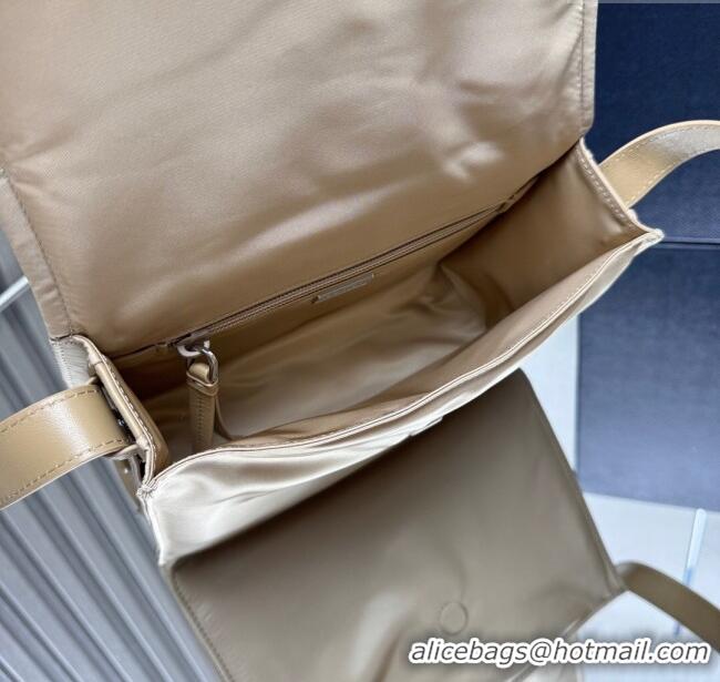 Good Looking Prada Traveller small padded Re-Nylon shoulder bag 1BD313 Beige 2025