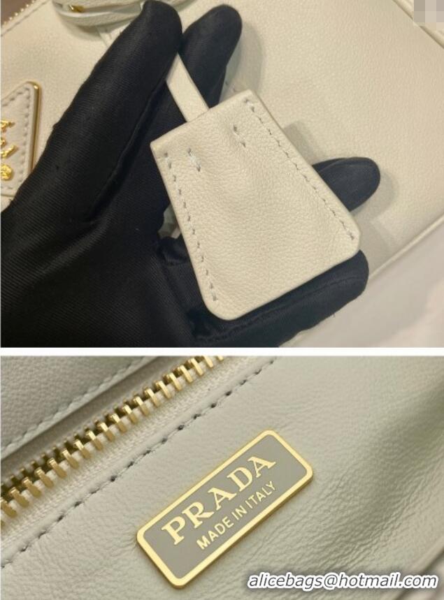 Original Cheap Prada leather shoulder bag 1BA457 White 2025