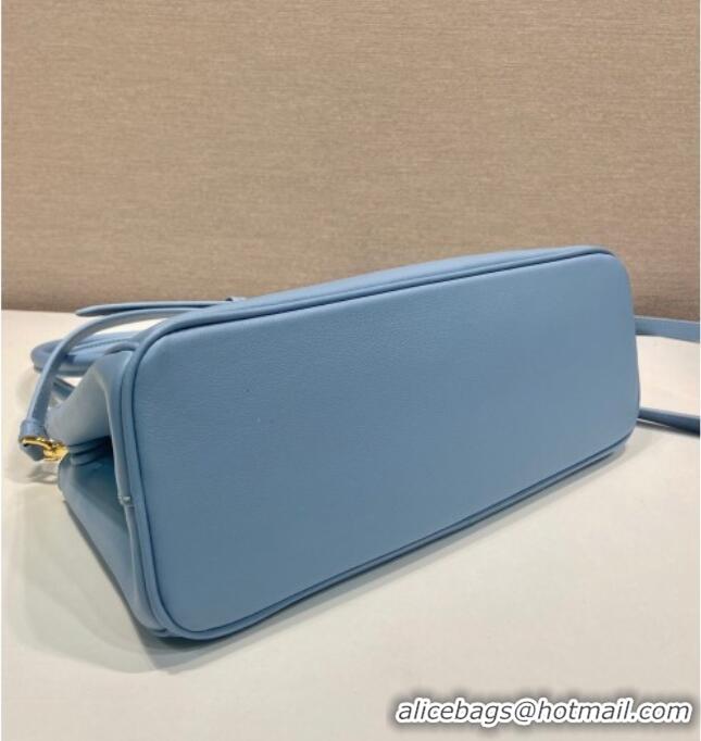 Spot Bulk Prada leather shoulder bag 1BA457 Blue 2025