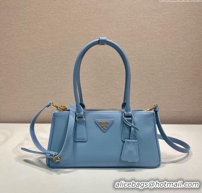 Spot Bulk Prada leather shoulder bag 1BA457 Blue 2025