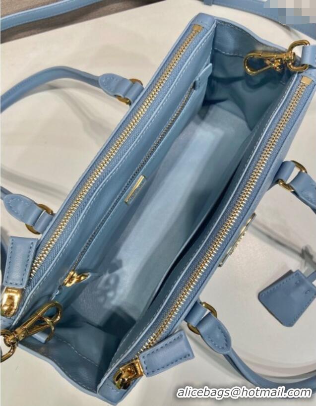 Spot Bulk Prada leather shoulder bag 1BA457 Blue 2025