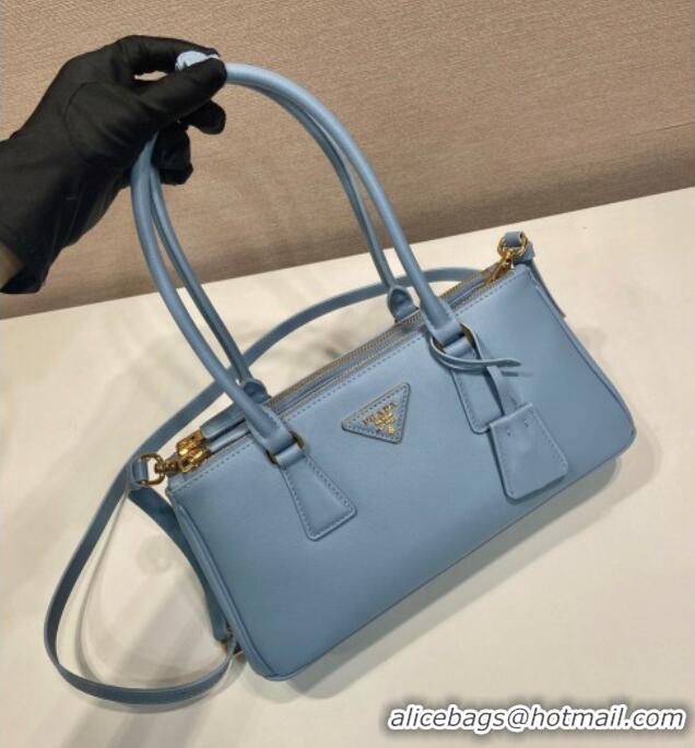 Spot Bulk Prada leather shoulder bag 1BA457 Blue 2025