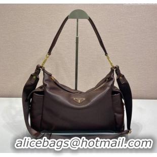 High Quality Prada Explore Large Nappa Leather Shoulder Bag 1BC264 Sienna Brown 2025