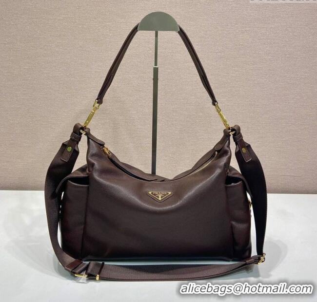 High Quality Prada Explore Large Nappa Leather Shoulder Bag 1BC264 Sienna Brown 2025