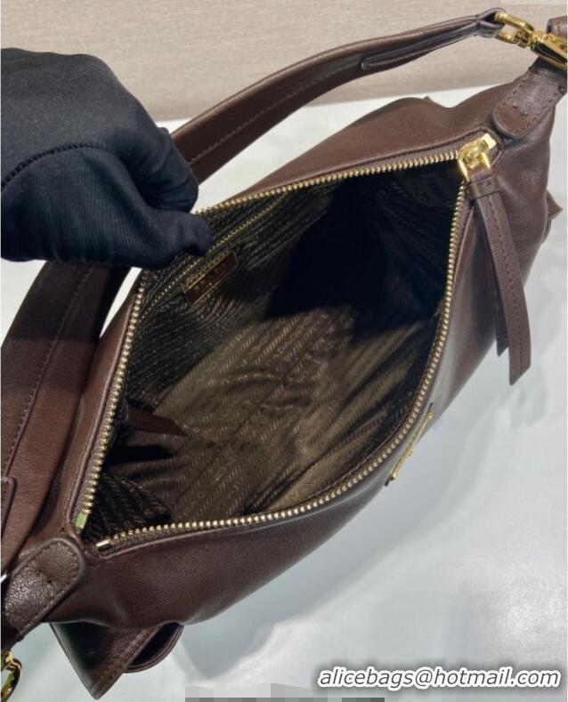 High Quality Prada Explore Large Nappa Leather Shoulder Bag 1BC264 Sienna Brown 2025