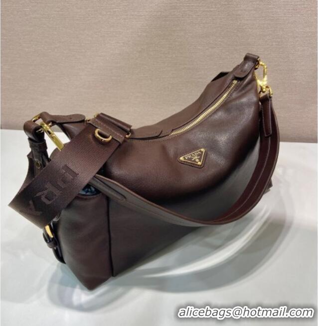 High Quality Prada Explore Large Nappa Leather Shoulder Bag 1BC264 Sienna Brown 2025