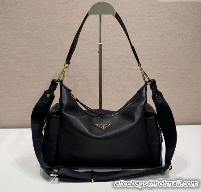 Modern Classic Prada Explore Large Nappa Leather Shoulder Bag 1BC264 Black 2025