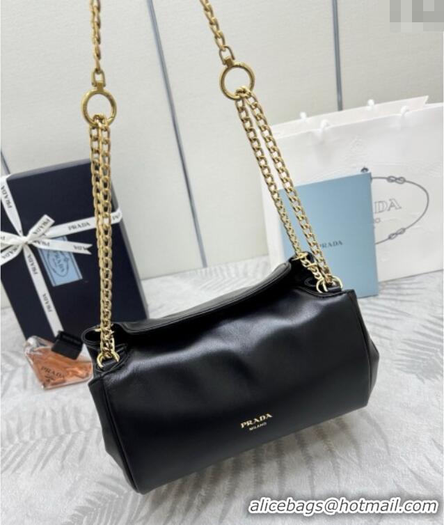 Best Price Prada Tumulte small nappa leather bag 1BD395 Black 2025