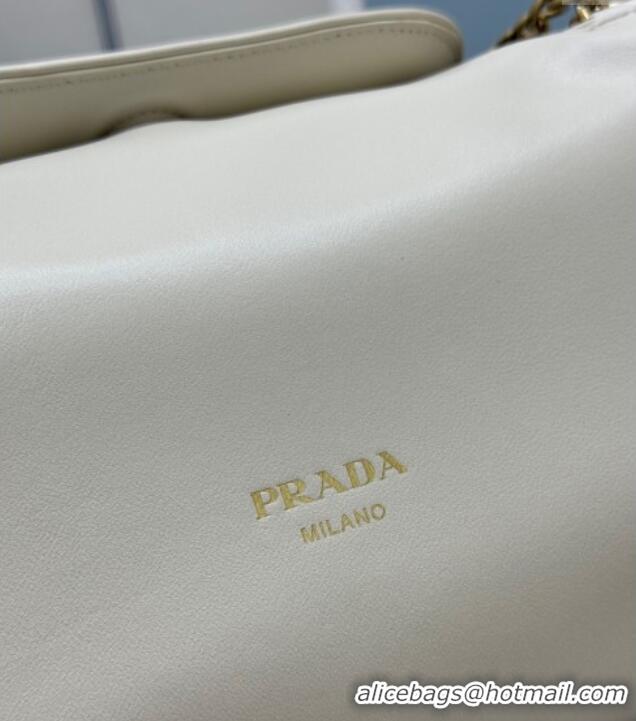 Market Sells Prada Tumulte small nappa leather bag 1BD395 White 2025