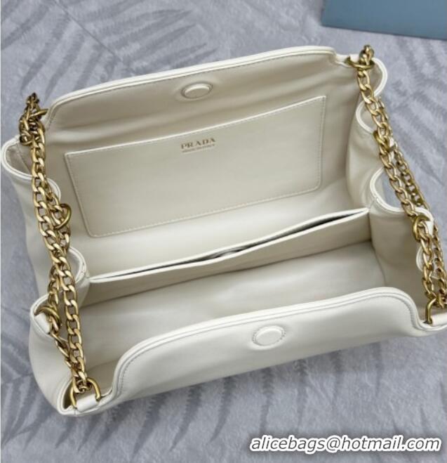 Market Sells Prada Tumulte small nappa leather bag 1BD395 White 2025