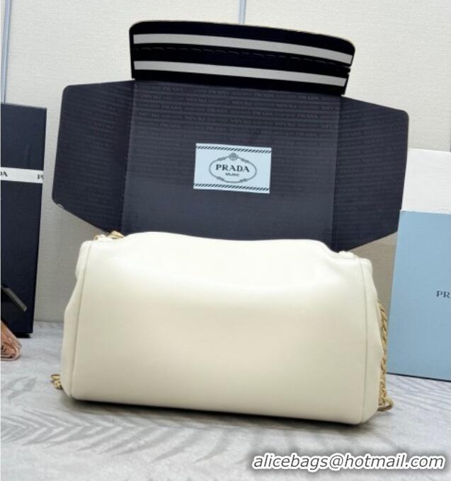 Market Sells Prada Tumulte small nappa leather bag 1BD395 White 2025