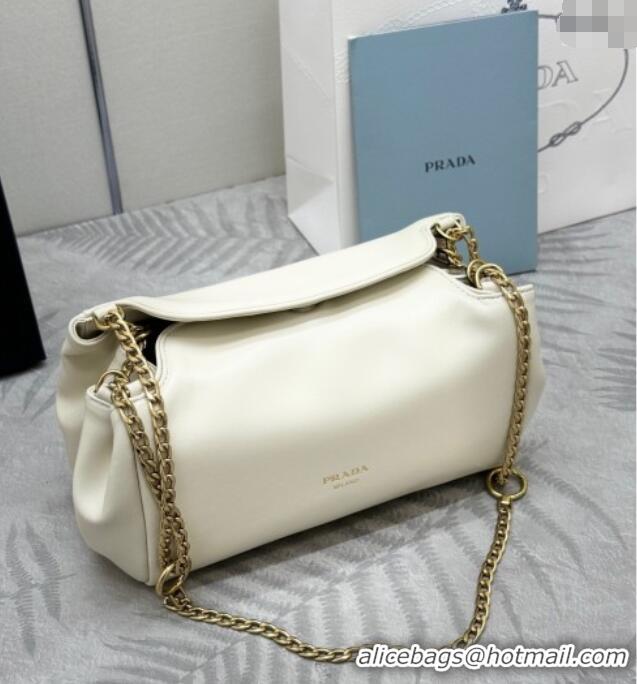 Market Sells Prada Tumulte small nappa leather bag 1BD395 White 2025