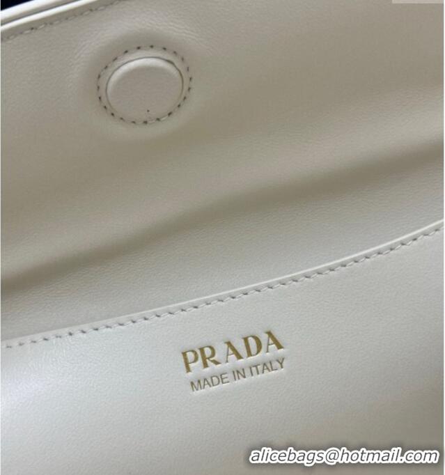 Market Sells Prada Tumulte small nappa leather bag 1BD395 White 2025