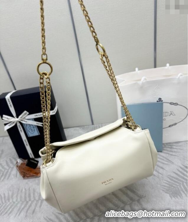 Market Sells Prada Tumulte small nappa leather bag 1BD395 White 2025