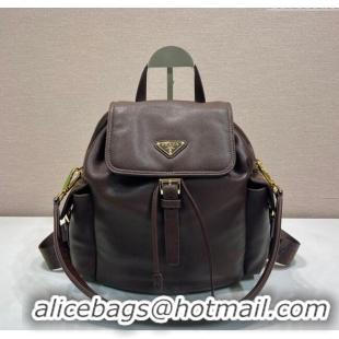 New Product Prada Explore medium nappa leather backpack bag 1BZ080 Sienna Brown 2025