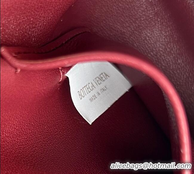 Trendy Design Bottega Veneta Small Soft Vanity Bag in Intrecciato Leather 843800 Barolo Red 2025