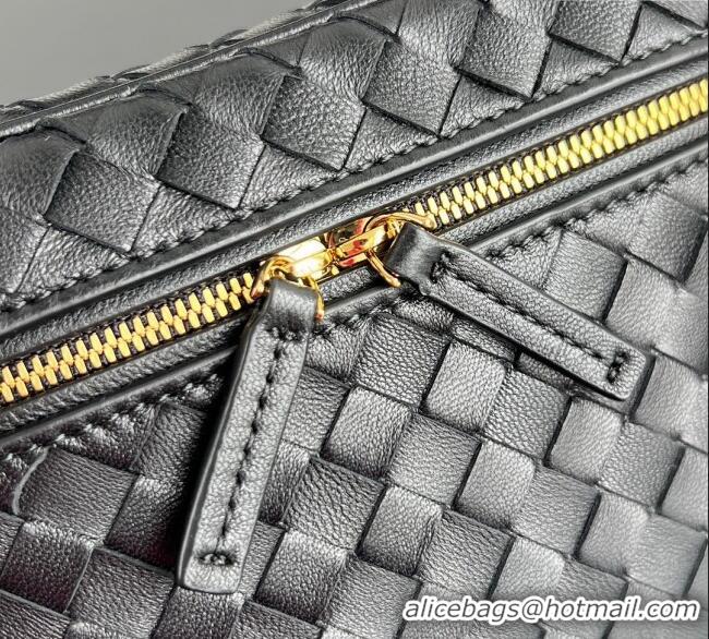 Buy Discount Bottega Veneta Small Soft Vanity Bag in Intrecciato Leather 843800 Black 2025