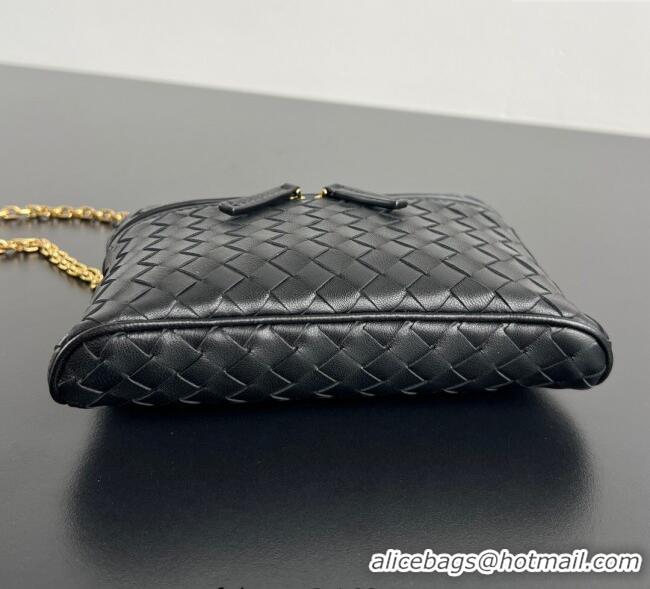 Buy Discount Bottega Veneta Small Soft Vanity Bag in Intrecciato Leather 843800 Black 2025